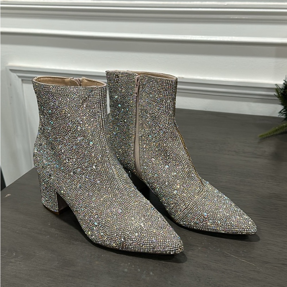 Betsey Johnson Rhinestone Ankle Boot